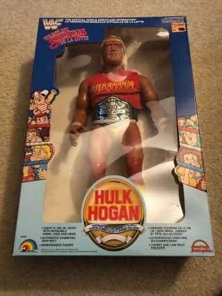 Giant Hulk Hogan Wwf Wwe Wrestler Vintage Toy Action Figure 16 Inches Tall