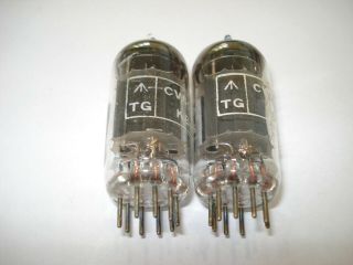 2 Vintage Tubes Valves Gec Mov Cv6091 A2900 Best 12at7 Ecc81