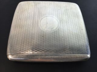 Antique Silver Cigarette Card Case 1915 Art Deco Rare