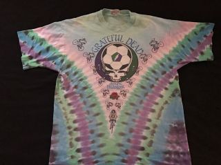 Vintage 1990 Grateful Dead Olympic Velodrome Concert Tour Tie Dye T - Shirt L