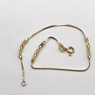 Vintage Ladies Solid 375 9ct Gold Fine Celtic Link Bracelet Bangle