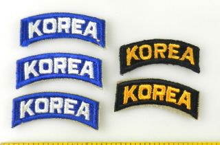 5 Us Army Korea Tab Korean War Patch Military Badge T70h4