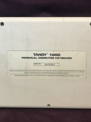 Vintage Tandy 1000 Personal Computer PC Keyboard UPT5 6