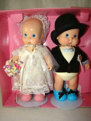 Vintage Horsman Hebee/shebee Bride & Groom Twelvetrees Wedding Dolls,