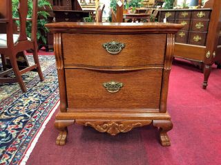 Lexington Vintage Two Drawer Nightstand Chest - Oak - Delivery Available
