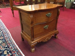 Lexington Vintage Two Drawer Nightstand Chest - Oak - Delivery Available 2