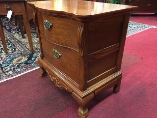 Lexington Vintage Two Drawer Nightstand Chest - Oak - Delivery Available 3