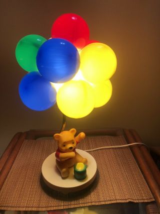 Vintage Winnie The Pooh Lamp & Night Light Dolly Toy Co 1977 Xlnt