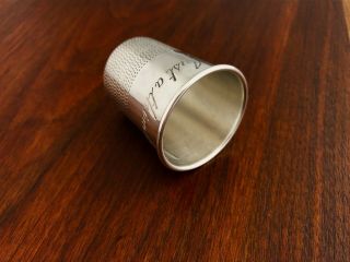 - Towle Sterling Silver Shot Glass " Just A Thimbleful " No Monograms
