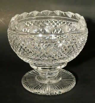 Vtg.  Waterford Crystal Master Cut Period Piece Footed Pedestal Candy Bowl 5 1/4 "