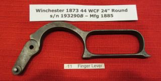 Winchester Model 1873 44 Wcf Finger Lever & Pin From A 44wcf C1885