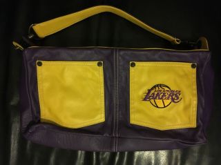 Vintage Lakers Leather Clutch Bag