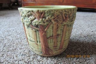 Vintage Weller Pottery Forest Design Jardiniere Planter 5.  5 " Tall