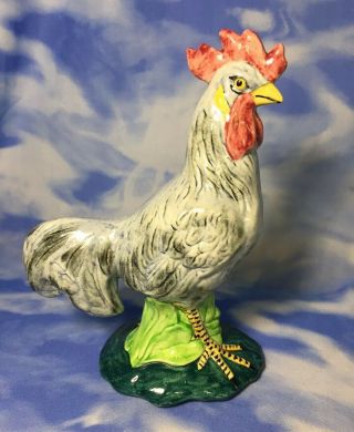 Htf Vintage Stangl Pottery " Gray Rooster " Chicken Bird Figurine 3445 Euc