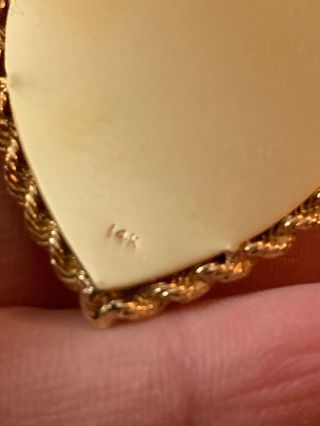Estate Vintage 14k Gold PEARL & DIAMOND Heart Shape Charm Pendant 18.  5 Grams 5