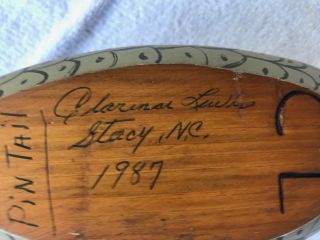 HEN PIN TAIL made by CLARENCE LEWIS STACY NC,  signed & dated 1987 6