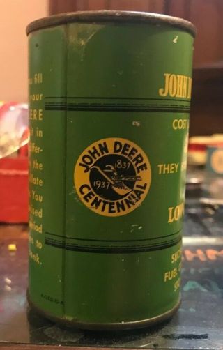 Vintage John Deere Centennial Coin Bank 1937 Tin Tractor 2 Cylinder Distillate 2