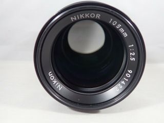 VINTAGE NIKON NIKKOR 105mm 1:2.  5 w/ VMS UV - HAZE 52mm FILTER 2