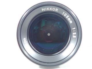 VINTAGE NIKON NIKKOR 105mm 1:2.  5 w/ VMS UV - HAZE 52mm FILTER 3