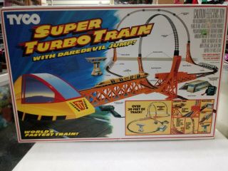Vintage Tyco Turbo Train With Daredevil Loop Set In