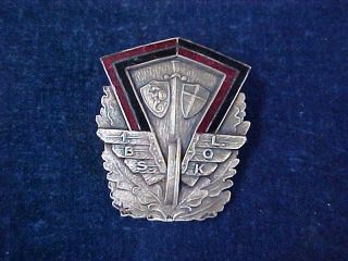 Polish Poland Cap Badge " 1st Railroad Sappers Battalion "