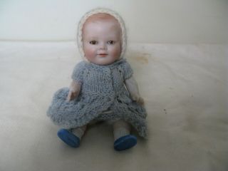 6 " Antique All Bisque - German - Very Rare Mildred Baby
