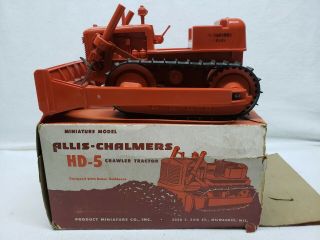 Rare Allis Chalmers Diesel Bull Dozer With Baker Blade By Product Miniature Box