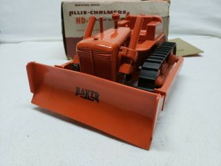 Rare Allis Chalmers Diesel Bull Dozer with Baker Blade By Product Miniature BOX 2
