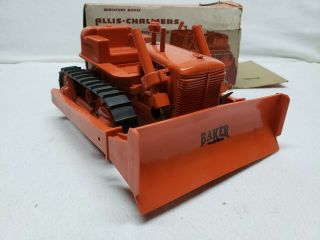 Rare Allis Chalmers Diesel Bull Dozer with Baker Blade By Product Miniature BOX 3