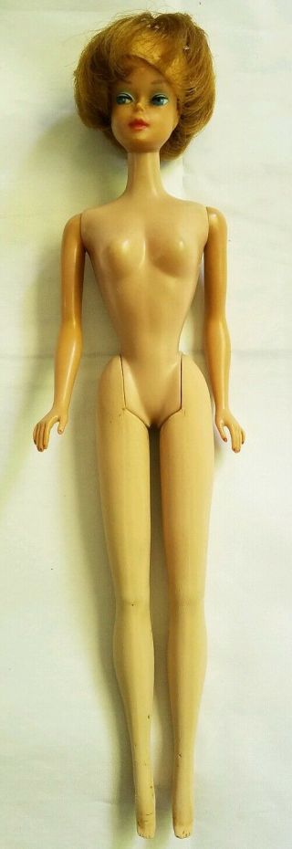 Barbie 1958 Midge Doll Red Wig Vintage Japan Bald Nude Bendable Legs Body