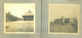 1900 Vintage Photo Album Montana Train Stations Churches Street View Photographs