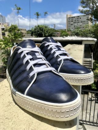 Men’s Berluti Playfield Hand - Crafted Navy Blue/white Sneakers Uk11 US11.  5 Rare 3