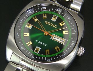 Seiko Recraft Series Automatic Mens Green Vintage Design Watch 7s26 From Japan
