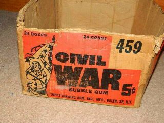 EXTREMELY RARE VTG 1960 ' S 60 ' S 1962 TOPPS CIVIL WAR NEWS EMPTY WAX BOX CASE HTF 2