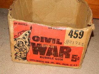 EXTREMELY RARE VTG 1960 ' S 60 ' S 1962 TOPPS CIVIL WAR NEWS EMPTY WAX BOX CASE HTF 4