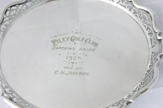 Silver Plate Golf Trophy Tray Filey Golf Club 1928.  Antique / Vintage