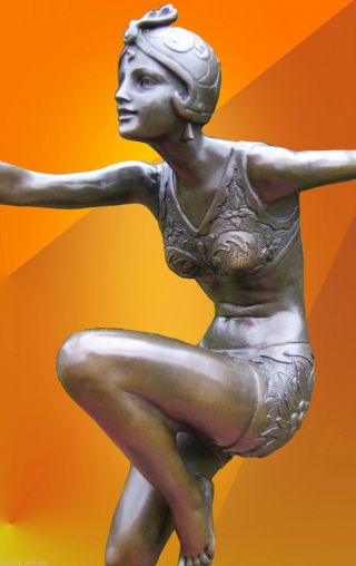 Art Deco Bronze Con Brio Bronze Statue Sculpture Dancer Hot Cast Figurine Figure