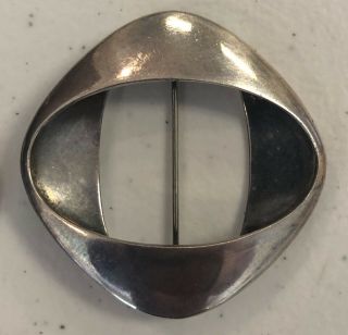 Vintage Mid Century GEORG JENSEN Sterling Silver Brooch Pin 368 Denmark 2