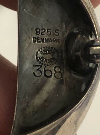 Vintage Mid Century GEORG JENSEN Sterling Silver Brooch Pin 368 Denmark 4