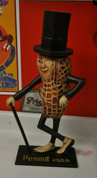 Rare Planters Peanuts Mr Peanut Statue Store Display Advertising 25 Inches Tall