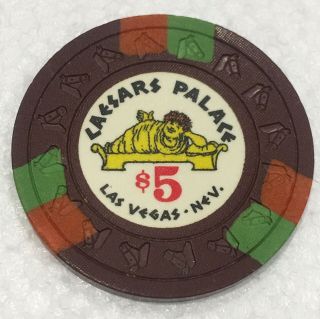 $5 Vintage 3rd Edt Gaming Chip From Caesars Palace Casino Las Vegas R7