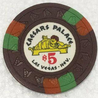 $5 VINTAGE 3rd EDT GAMING CHIP FROM CAESARS PALACE CASINO LAS VEGAS R7 2