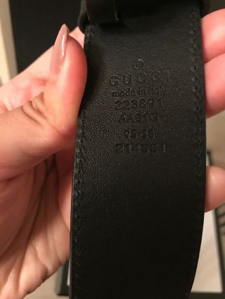 Authentic gucci black leather belt with double G buckle. 5