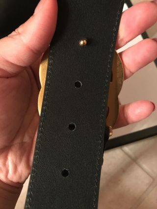 Authentic gucci black leather belt with double G buckle. 7