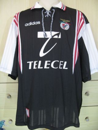 Karel Poborsky Benfica Portugal 1998 Adidas Czech Vtg Football Shirt Jersey Xl