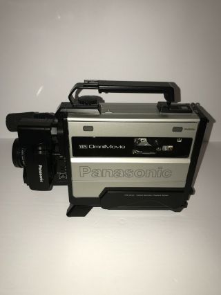 Vintage Panasonic Omnimovie Vhs Pv - 200d Camcorder W/case,  Accessories And Bag.