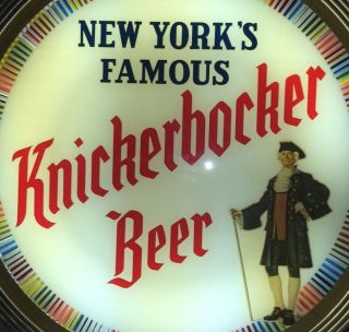Awesome 1940s Vintage Knickerbocker Beer Lighted Hanging Advertising Spinner 4