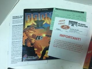 Vintage DOOM 2 PC BIG BOX Complete Game 3.  5 