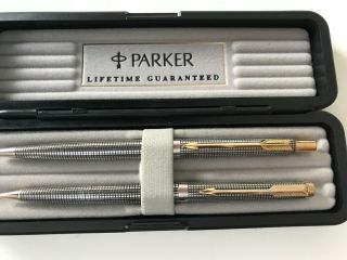 Vintage Parker 75 Sterling Silver Pen And Pencil Set -