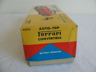 Vintage Bandai Japan Tin Litho Auto - Top Ferrari Convertible 4003 Part / Restore 12